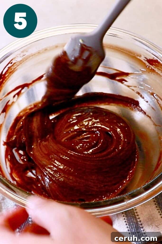 combined pate au bombe into melted chocolate