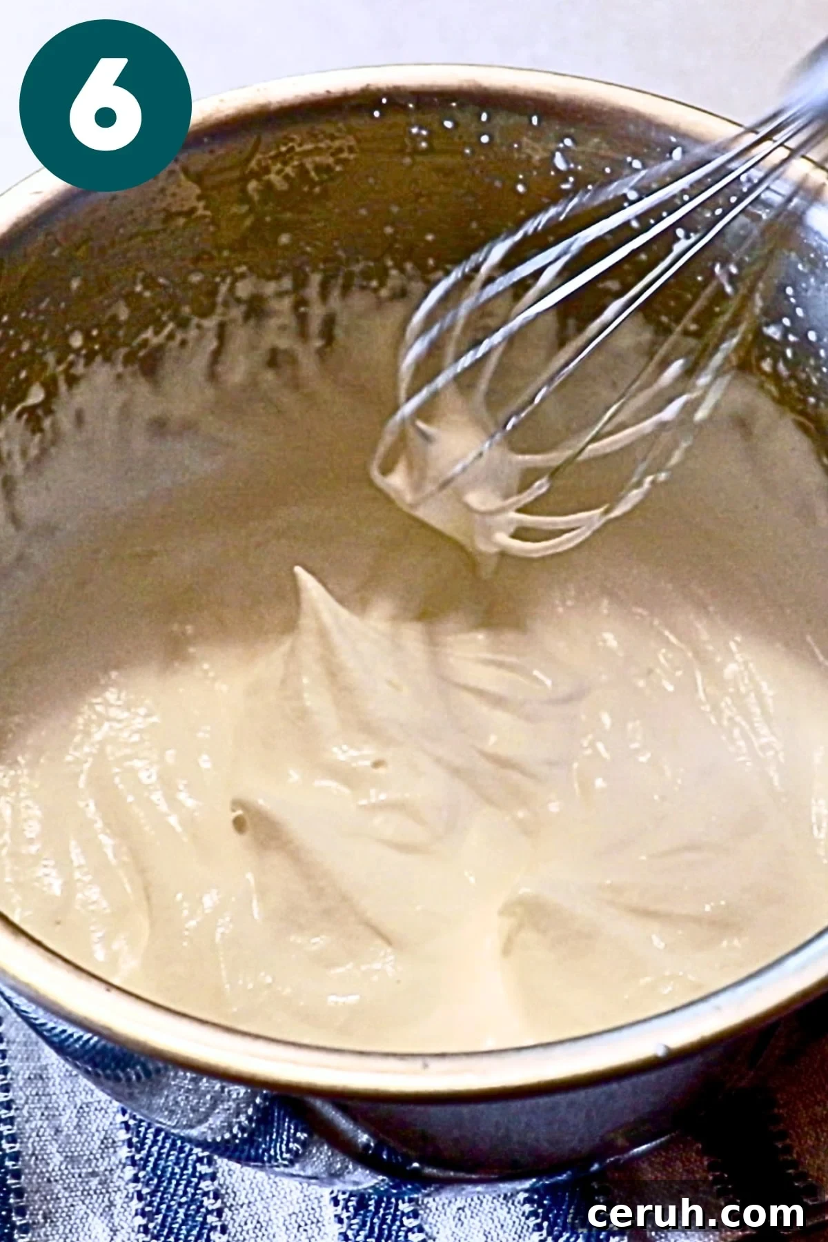 whipped cream in a bowl