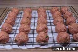 meatballs on tray