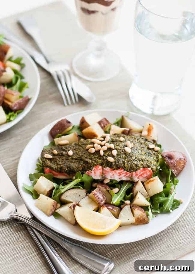 Pesto Baked Salmon Recipe