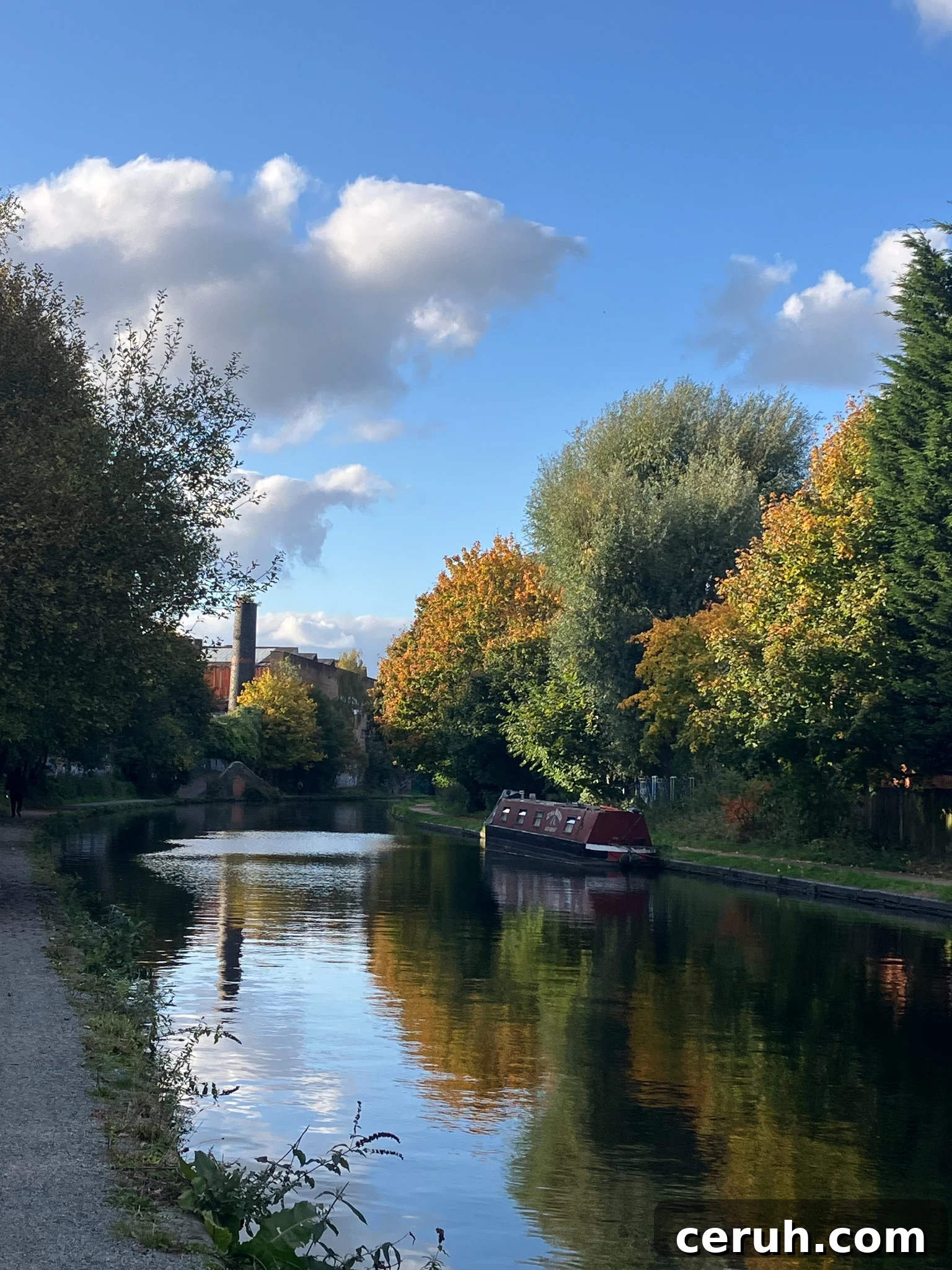 A nice autumn day on the canal in Birmingham.