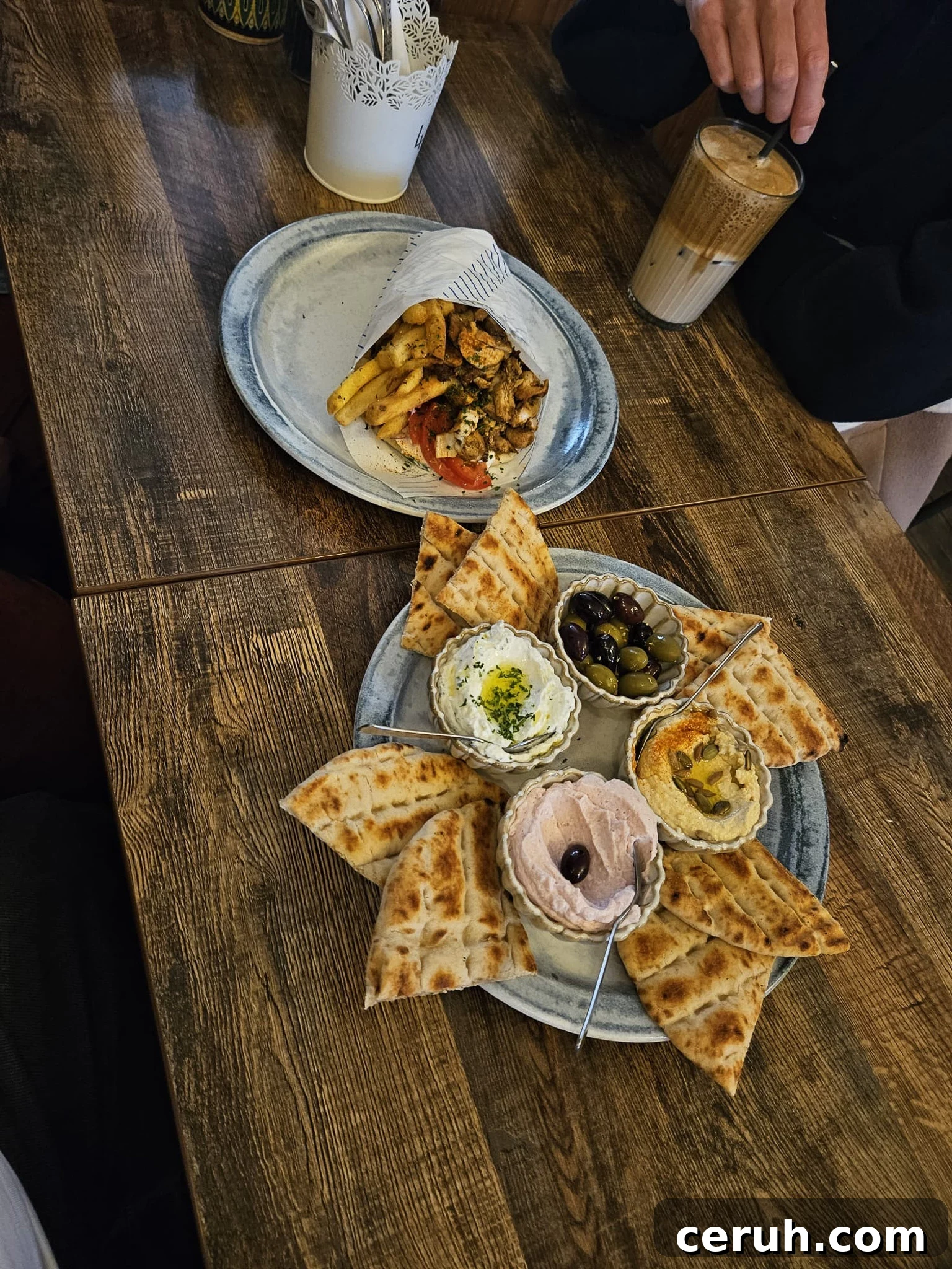 Greek food.