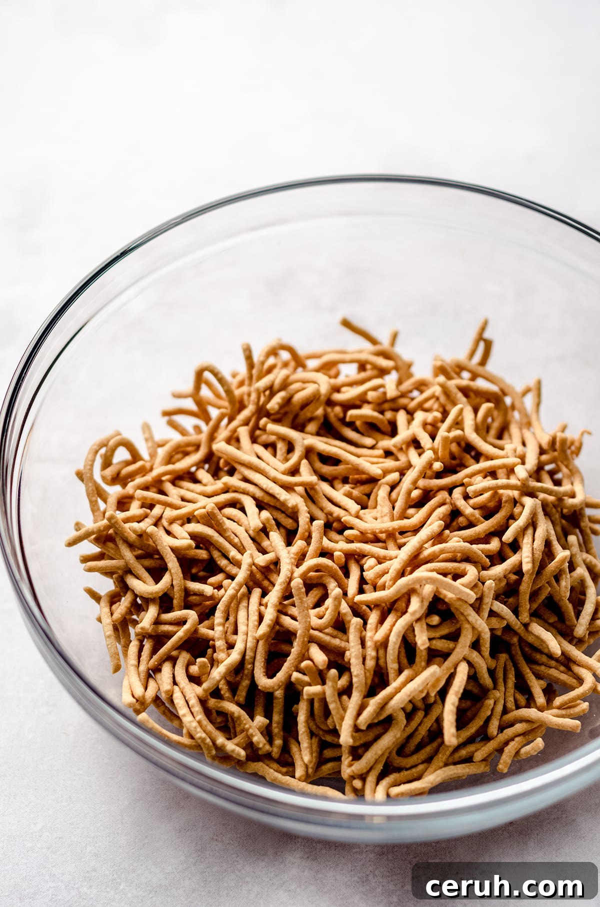 Chewy Butterscotch Haystack Cookies Recipe for Crowd-Pleasing Treats 6 A bowl of chow mein noodles.