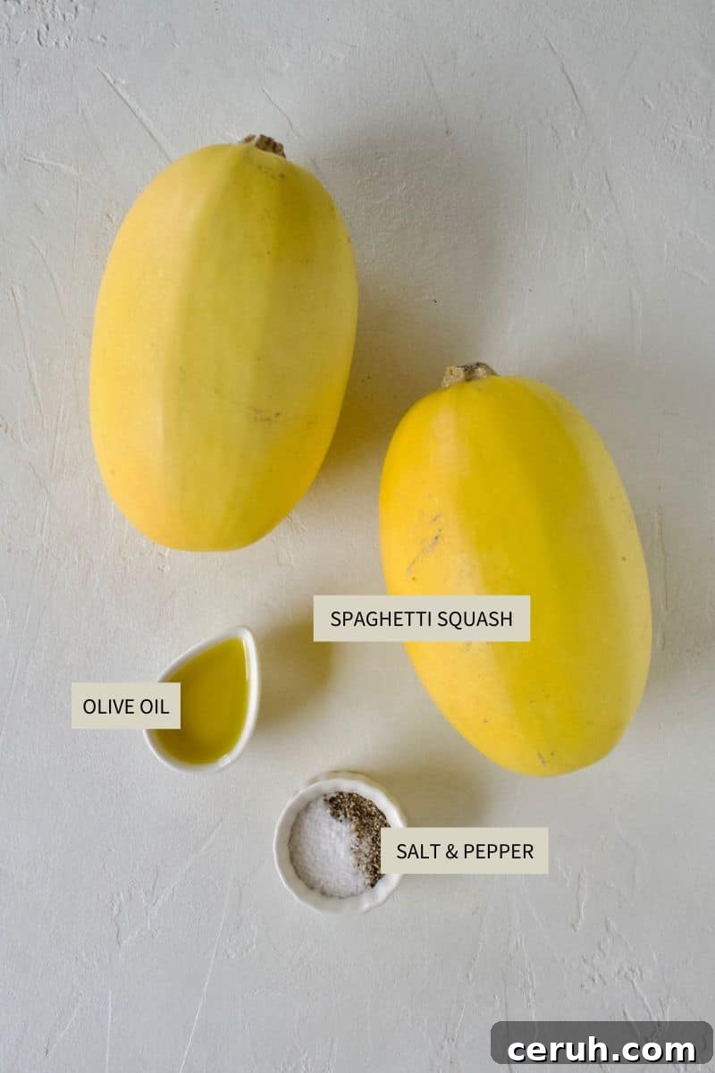 Ingredients needed to make How to Roast Spaghetti Squash.
