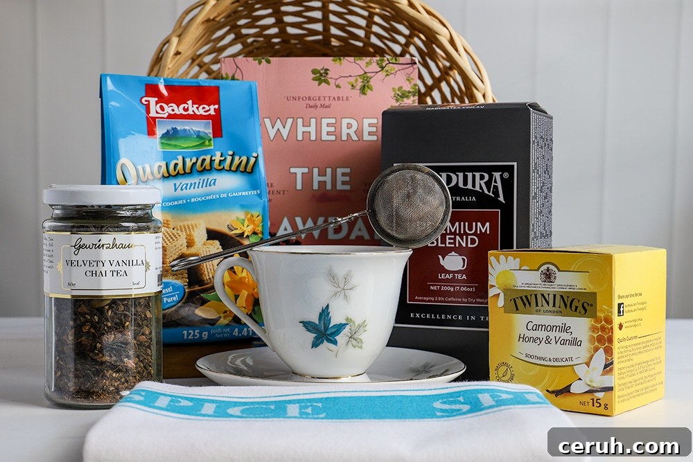 DIY Coffee Gift Basket Ideas for the Coffee Lover in Your Life 5 tea hamper
