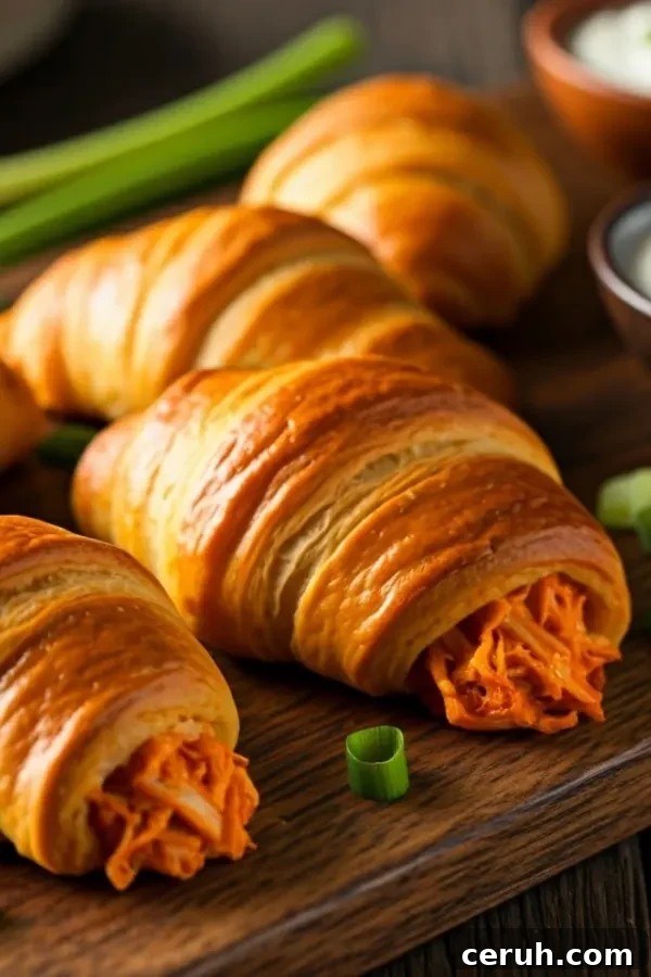 10 Irresistible Crescent Roll Appetizers for Parties and Holidays 9 Buffalo chicken crescent roll appetizer