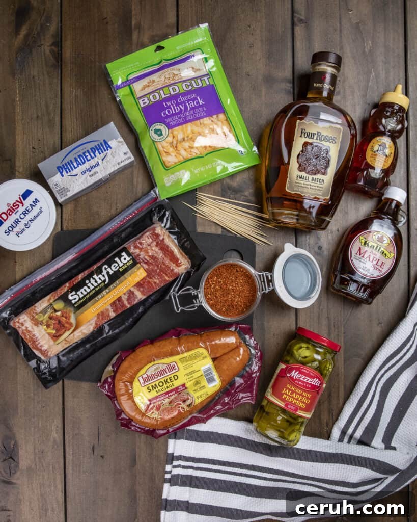 Ingredients for smoked pig shots 