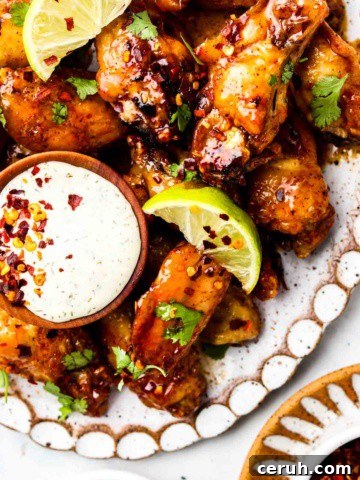 paleo chili lime chicken wings on a platter