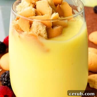 Easy Homemade Banana Pudding in Glass Cup