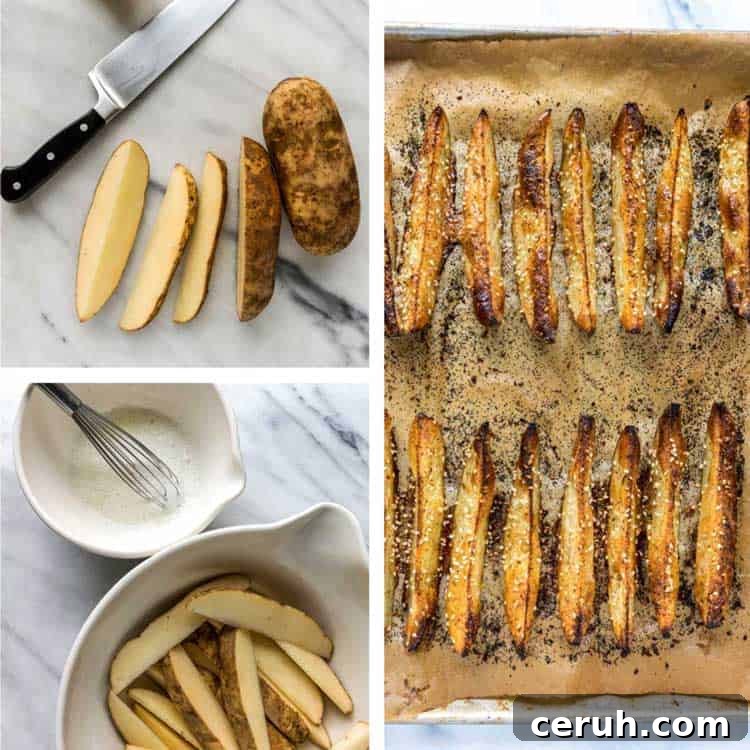 prep photos of Mom's Baked Potato Wedges