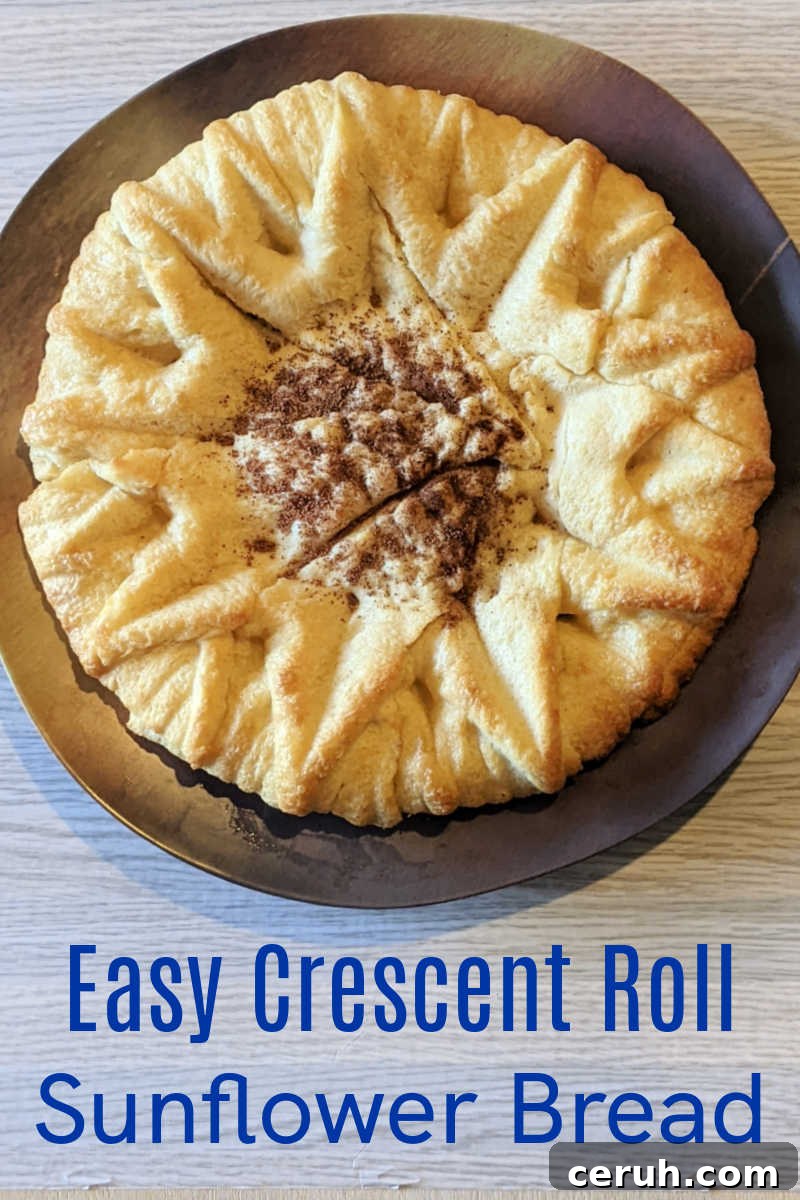 Sunflower Seed Crescent Roll Bread Recipe 9 sunflower shaped crescent roll bread
