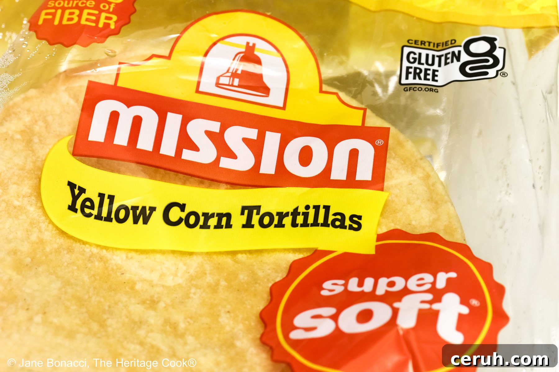 Package of Mission Yellow Corn Tortillas that are gluten-free. 