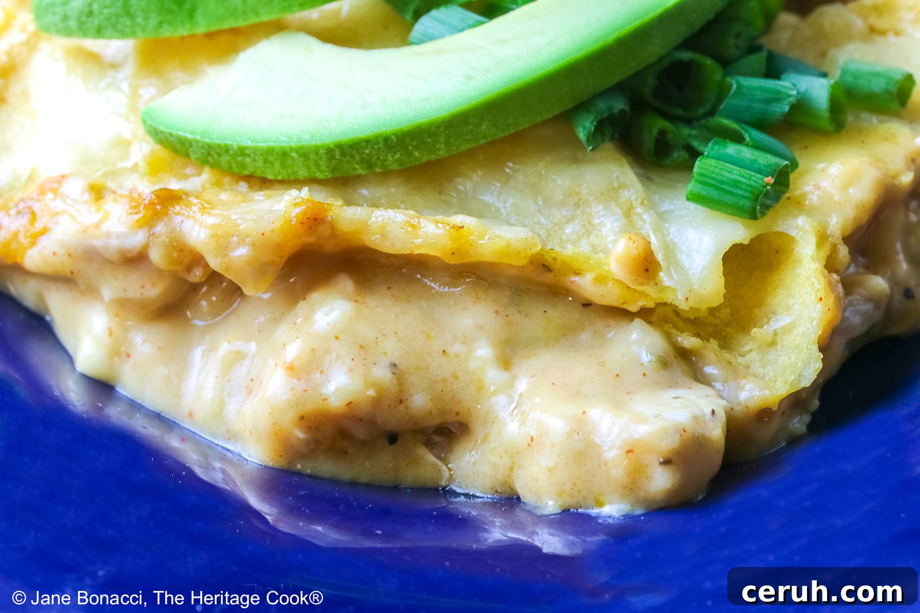 Focus on the filling of the casserole. 