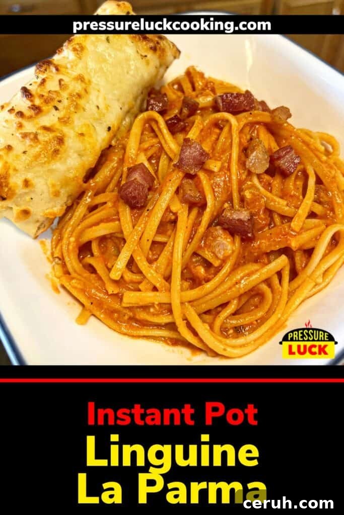 Instant Pot Linguine alla Parma: Creamy Prosciutto & Parmesan 2 Linguine La Parma