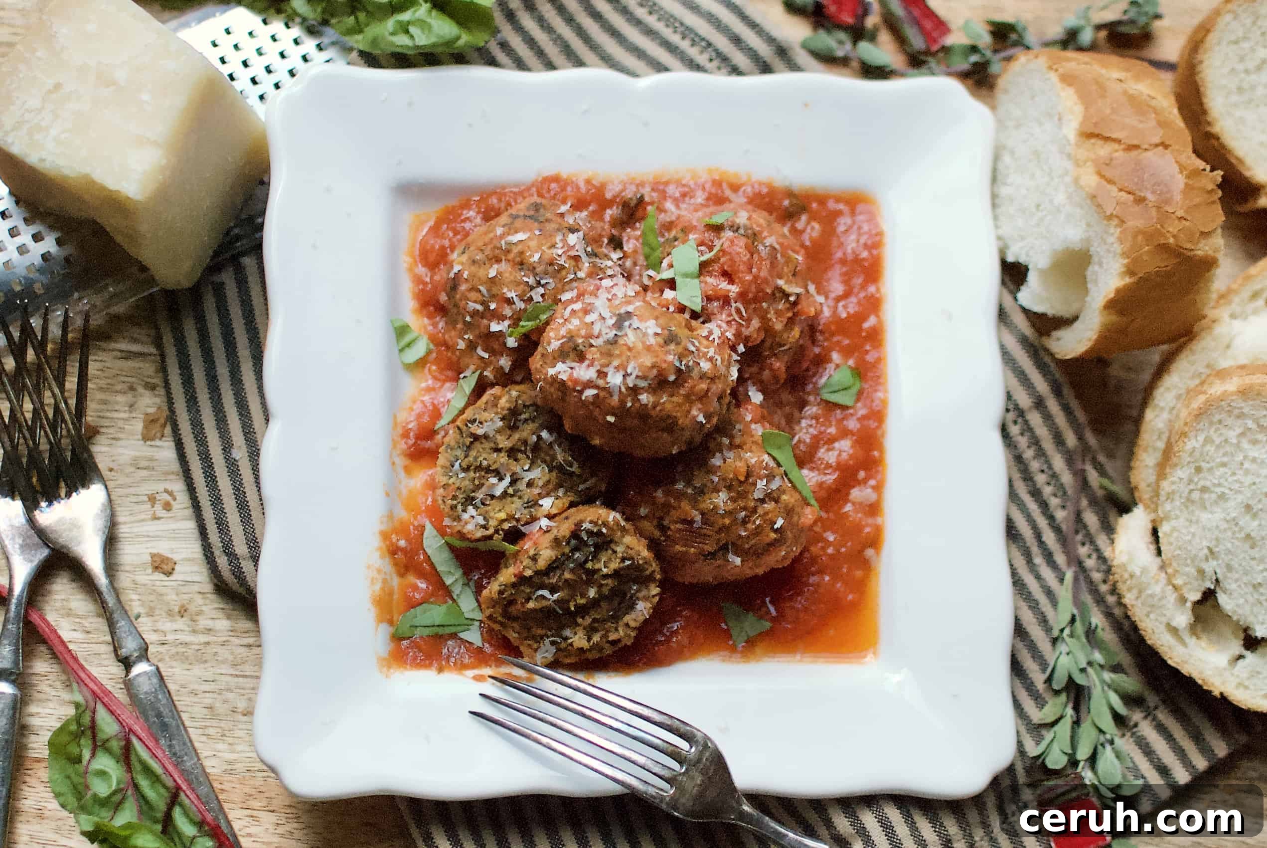 beef & chard meatballs