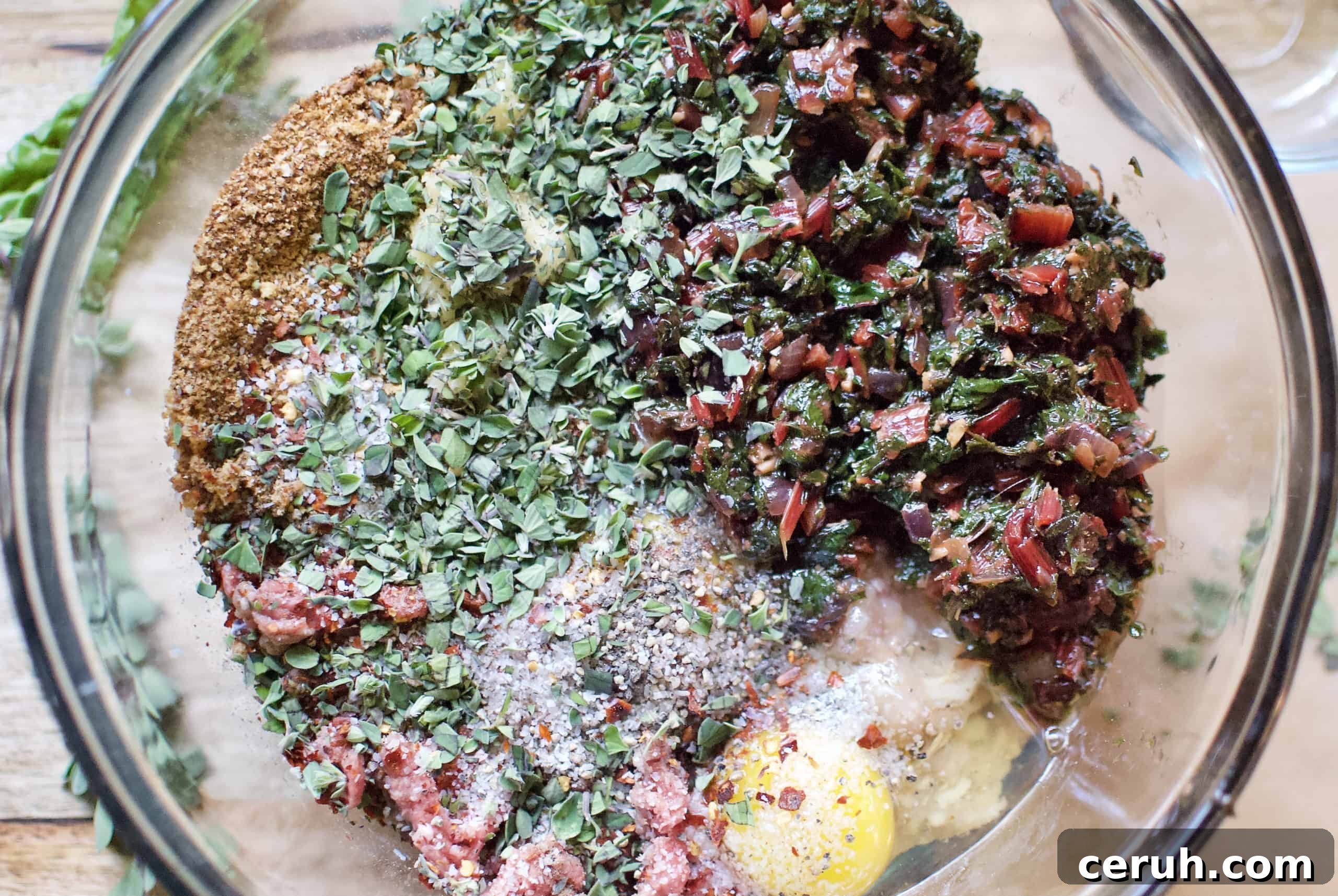 beef & chard meatballs