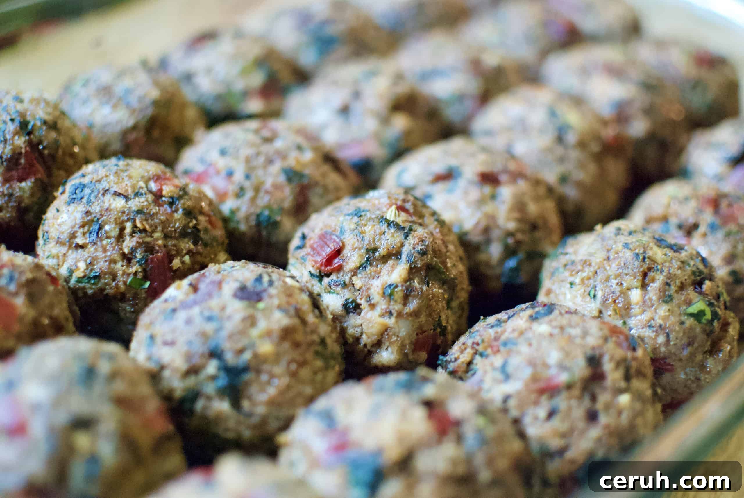 beef & chard meatballs