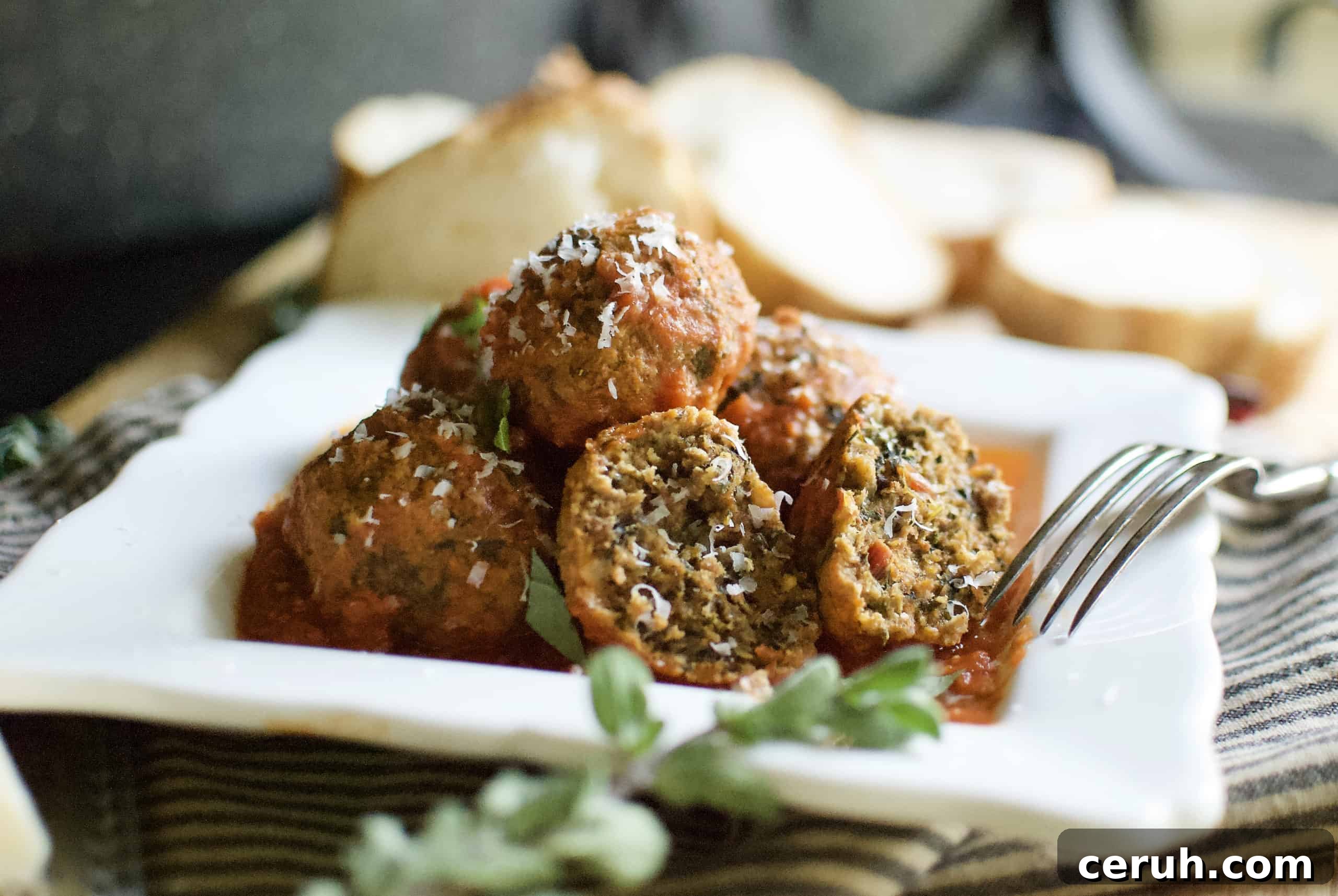 beef & chard meatballs