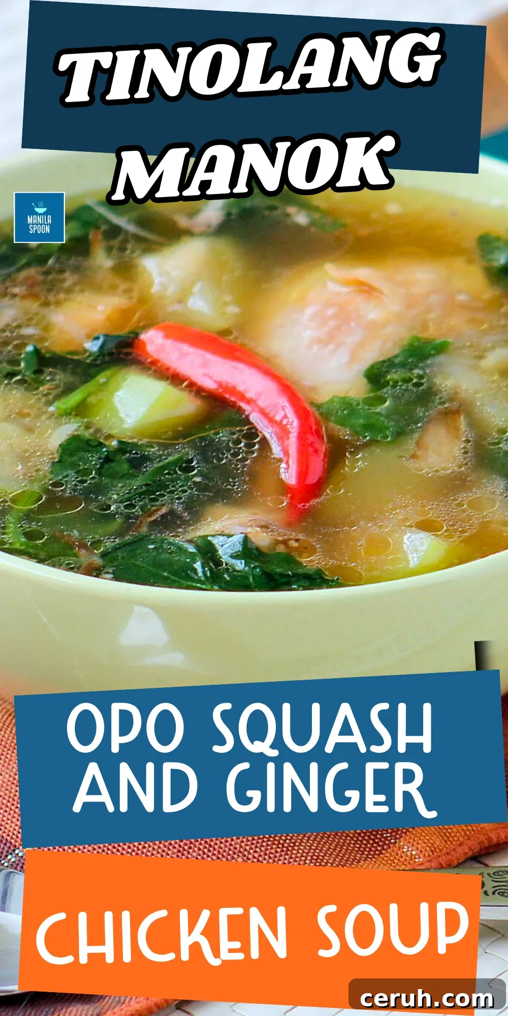 Tinolang Manok with ginger and opo squash