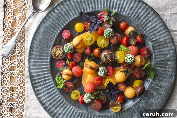 7.7.15 -tomato and melon salad-7