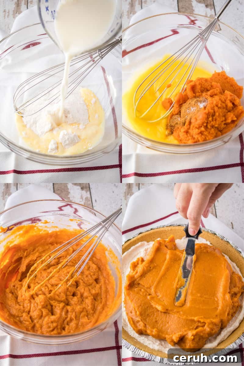how to make pumpkin layer for no bake pumpkin pie