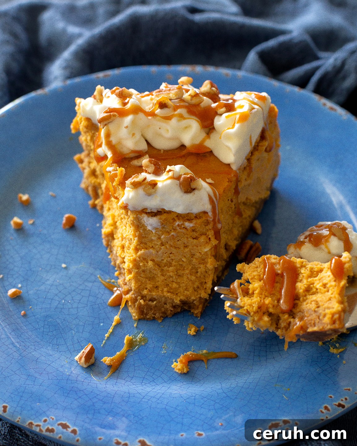 Creamy pumpkin cheesecake