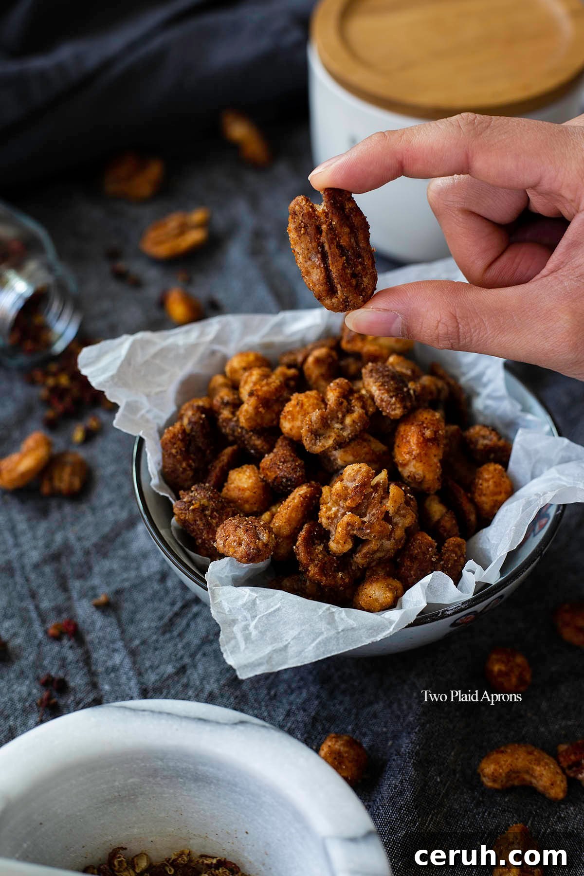A spiced pecan with Asian inspired spices.