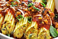 Vegan Sausage and Pesto Ricotta Manicotti Recipe