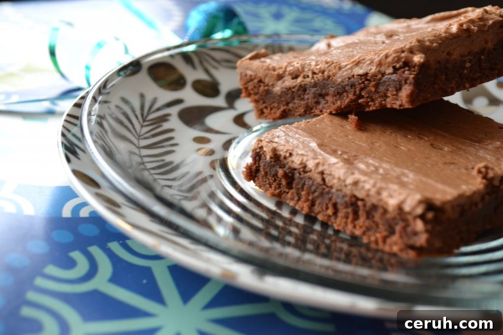 Fudgy Brownies with Mocha Buttercream