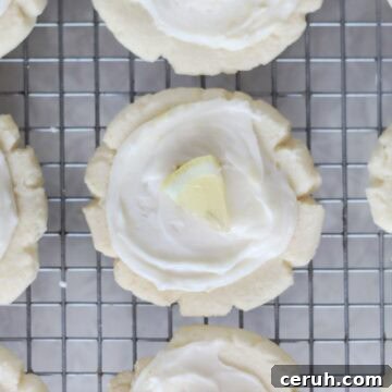 lemon sugar cookies on cooling rack