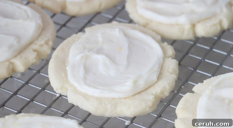 Lemon Sugar Cookies Recipe with Video Tutorial 9 frosted lemon sugar cookie