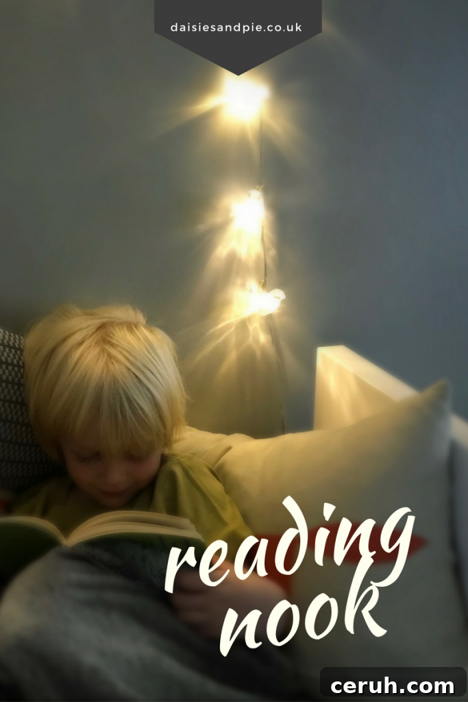 How to make a cosy reading nook, create a snuggly cosy space for kids to read in, family home ideas