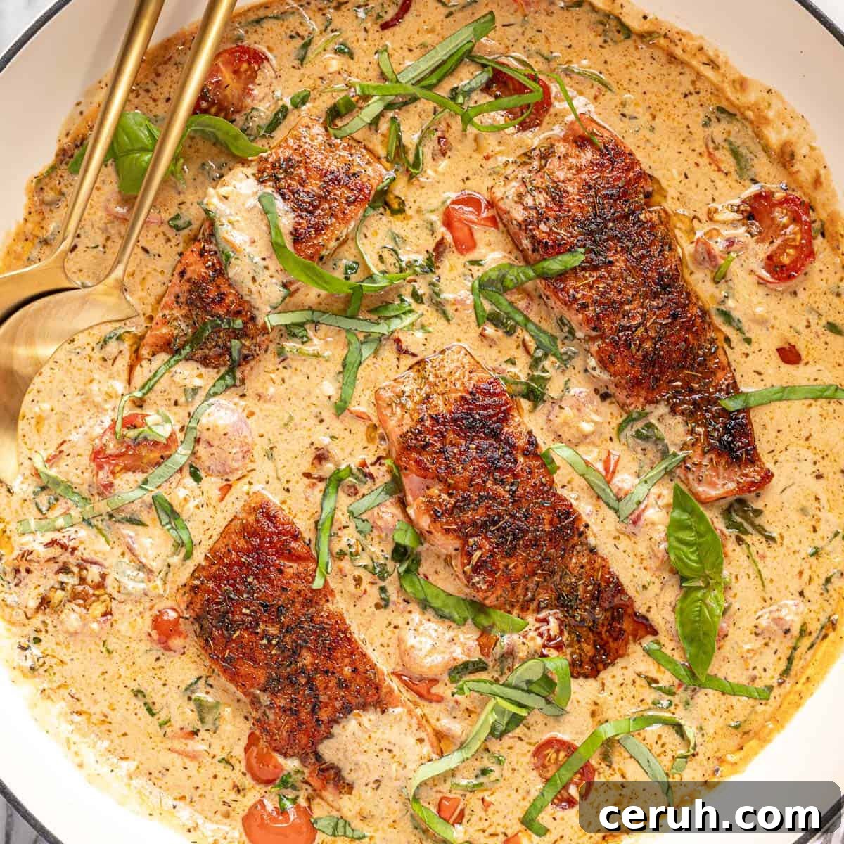 Creamy One-Pan Tuscan Salmon Recipe