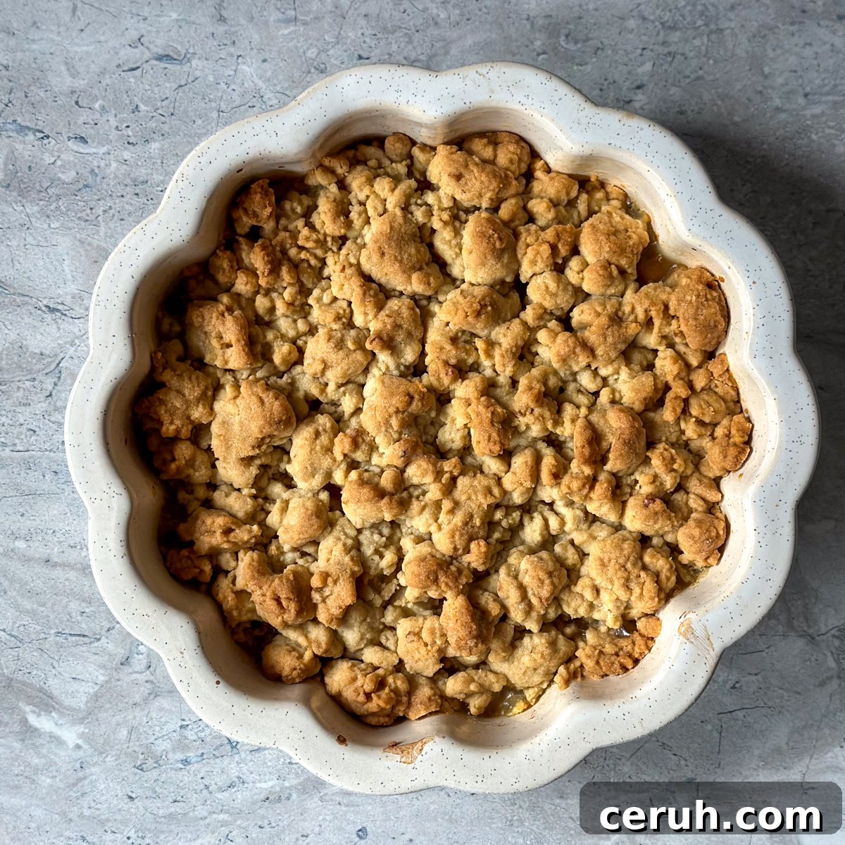 Crumble topping for pears