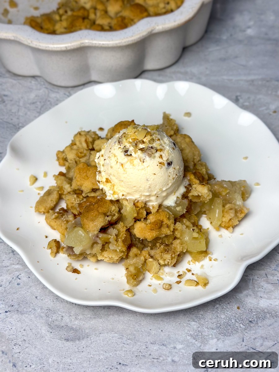 easy pear crumble