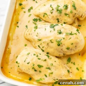honey mustard chicken in a baking dish