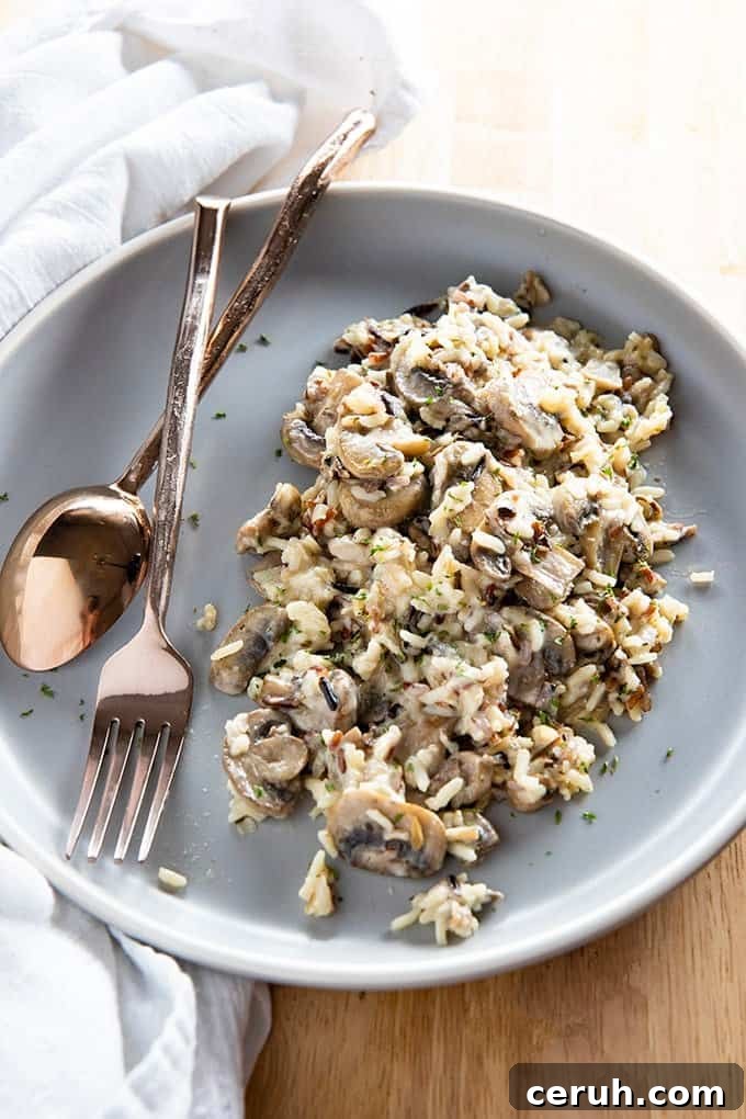 creamy mushroom wild rice