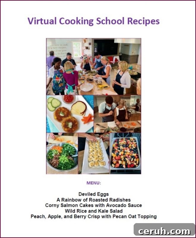 Virtual Cooking School Recipes FREE download on lizshealthytable.com 