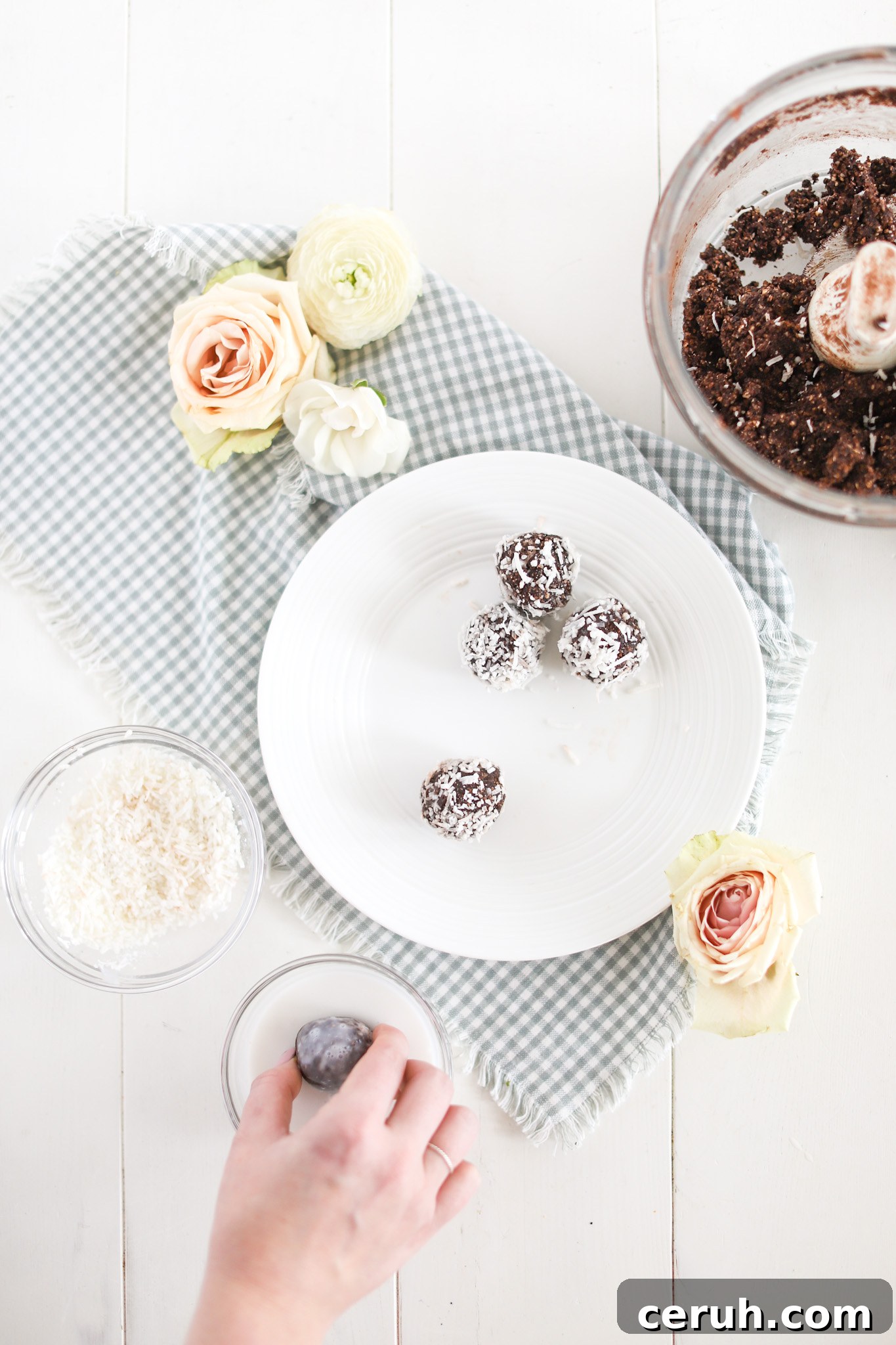 how to make an almond joy energy ball