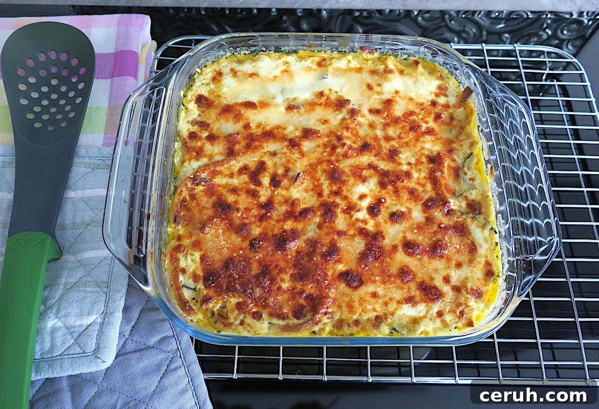 Vegetarian Keto Zucchini Pasta Bake