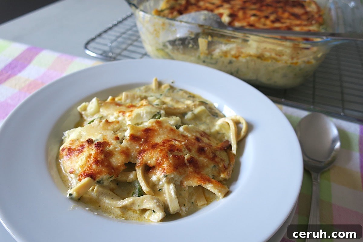 Vegetarian Keto Zucchini Pasta Bake
