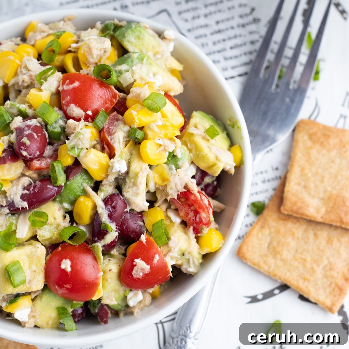 Tuna And Bean Salad With Corn and Avocado
