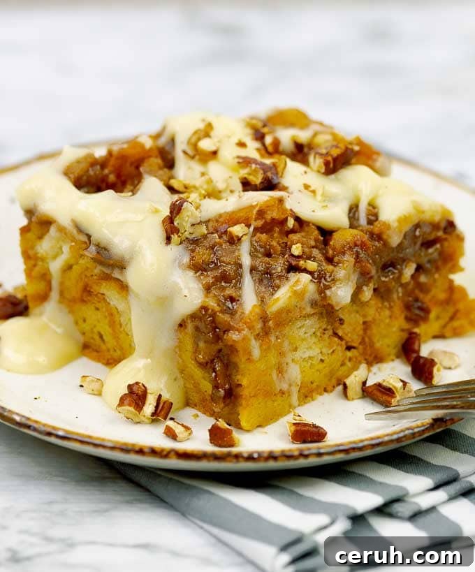 17 Delicious Pumpkin Recipes: Savory Dishes & Sweet Treats 3 slice of Pumpkin Pecan Custard Bread Pudding