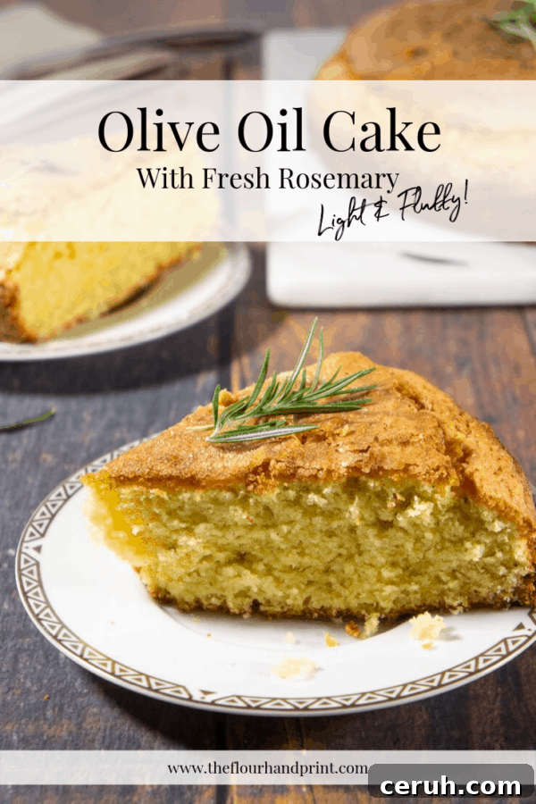Classic Rosemary Olive Oil Cake Recipe for Moist, Fragrant Dessert 4 a slice of rosemary olive oil cake