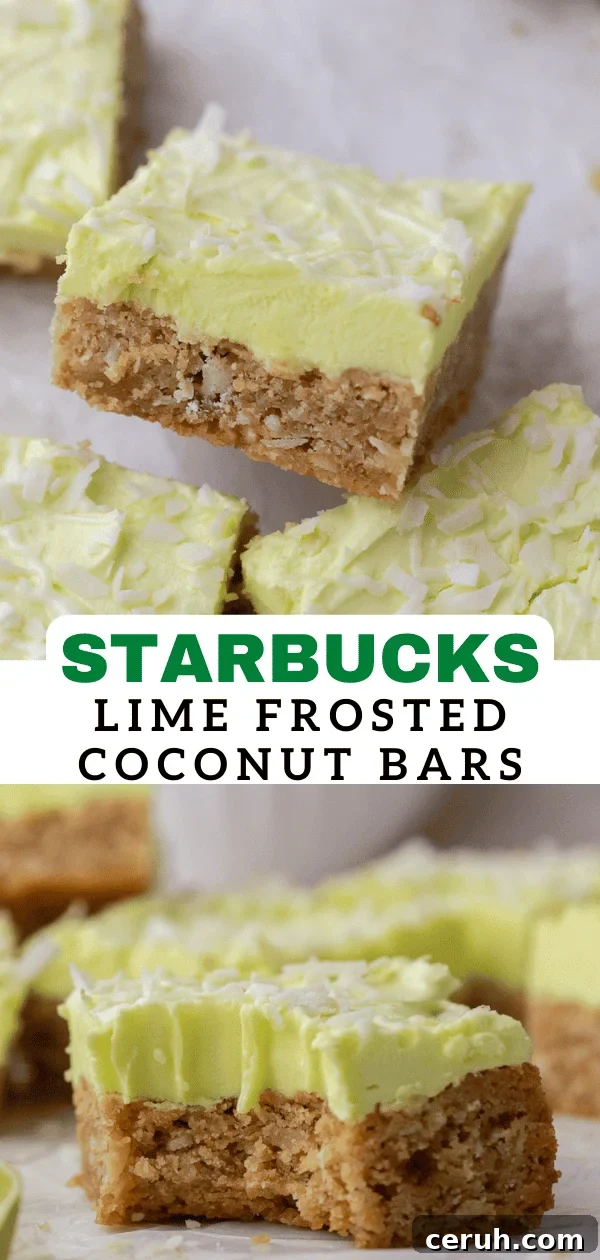 Starbucks lime frosted coconut bars 