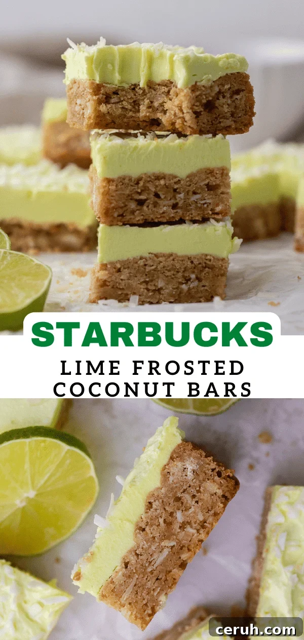 Starbucks lime frosted coconut bars 