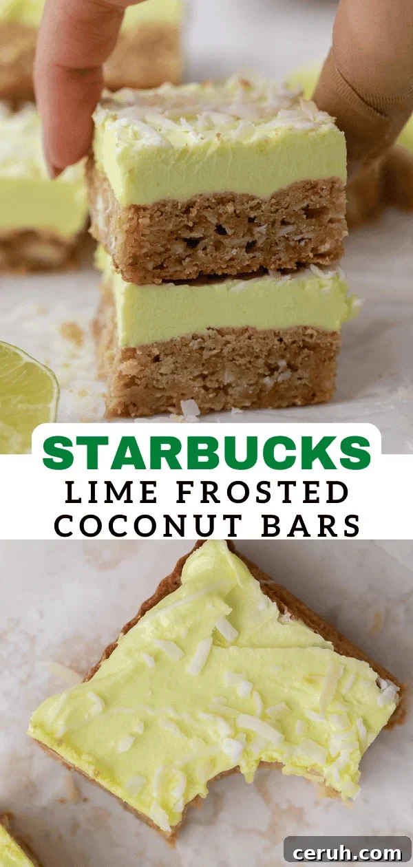 Starbucks lime frosted coconut bars 