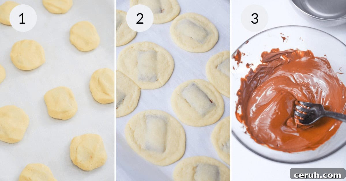 Adding the candies and shaping the cookies.