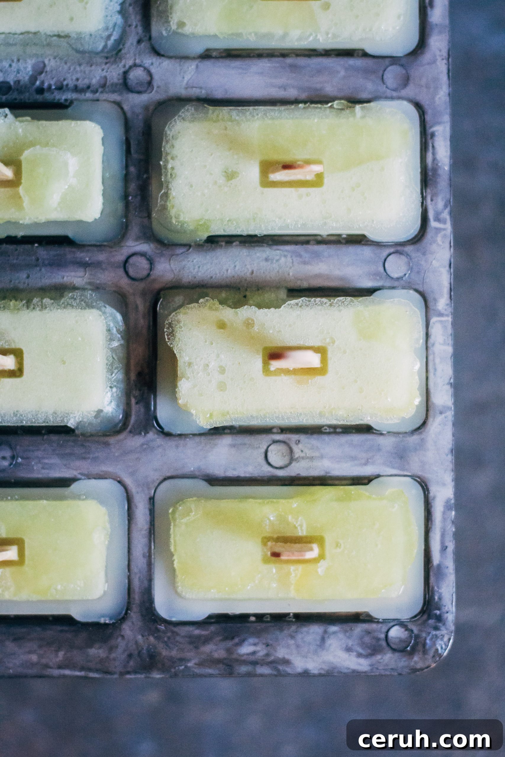 Honeydew Green Tea Popsicles | Well and Full | #vegan #popsicle #recipe