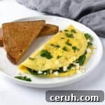 Spinach and Feta Omelet.